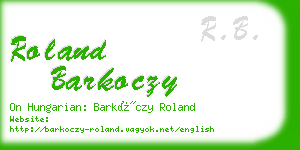 roland barkoczy business card